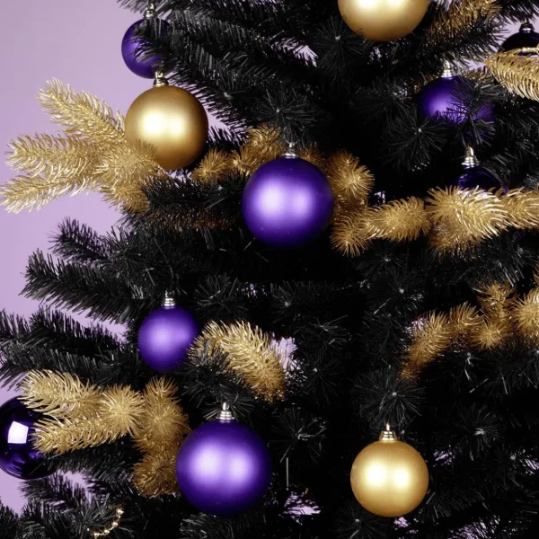 Weihnachtskugeln^DecoWoerner Lila, Matte Weihnachtskugeln Aus Schwer Entflammbarem Kunststoff, 6 Cm Ø – 24 Stück violett