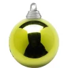 Weihnachtskugeln^DecoWoerner Limettengrüne, Glänzende Weihnachtskugeln Aus Schwer Entflammbarem Kunststoff, 6 Cm Ø – 24 Stück gelb