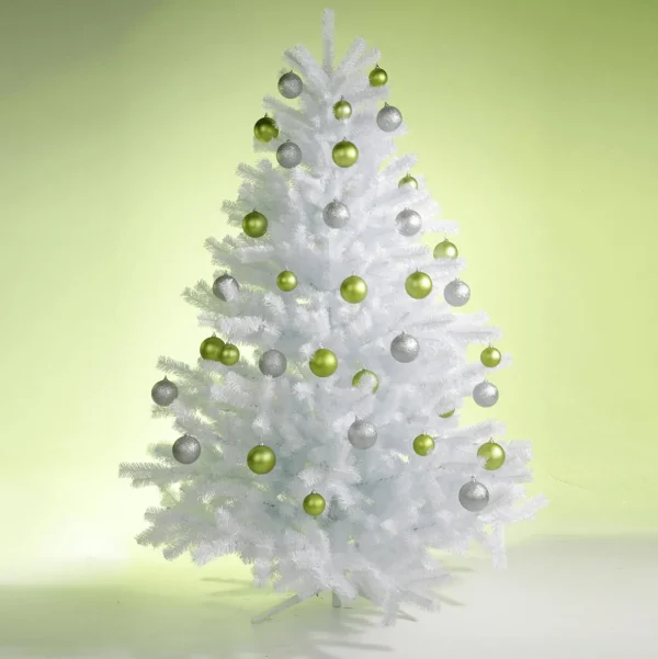 Weihnachtskugeln^DecoWoerner Limettene, Matte Weihnachtskugeln Aus Schwer Entflammbarem Kunststoff, 6 Cm Ø – 24 Stück grün