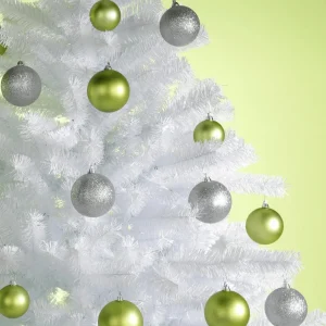 Weihnachtskugeln^DecoWoerner Limettene, Matte Weihnachtskugeln Aus Schwer Entflammbarem Kunststoff, 6 Cm Ø – 24 Stück grün