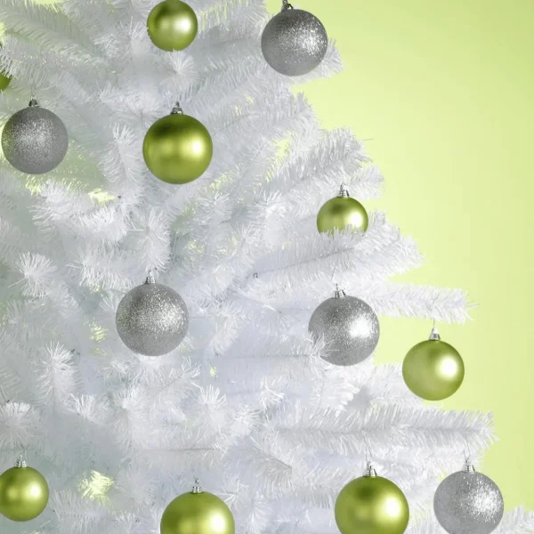 Weihnachtskugeln^DecoWoerner Limettene, Matte Weihnachtskugeln Aus Schwer Entflammbarem Kunststoff, 6 Cm Ø – 24 Stück grün