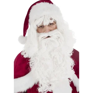 Schaufensterpuppen^DecoWoerner Lockige Weihnachtsmann Perücke Und Bart weiß