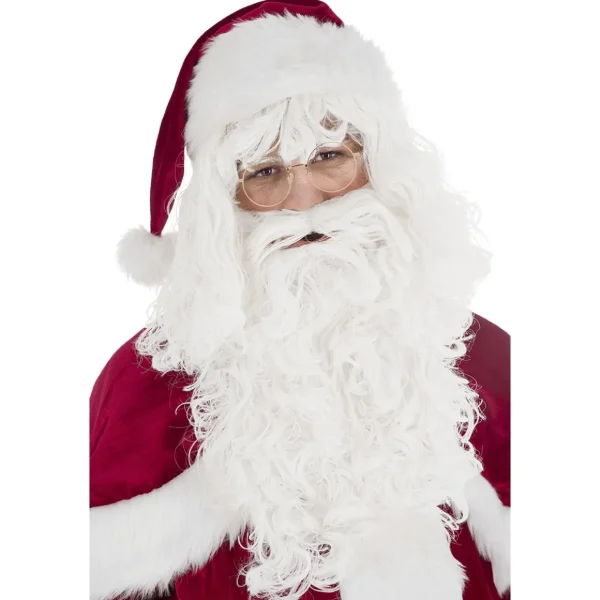 Schaufensterpuppen^DecoWoerner Lockige Weihnachtsmann Perücke Und Bart weiß