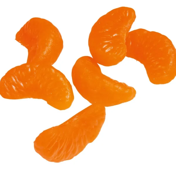 Obst & Früchte^DecoWoerner Mandarinenviertel Lebensmittel-Attrappe, Pack à 6 Stück orange