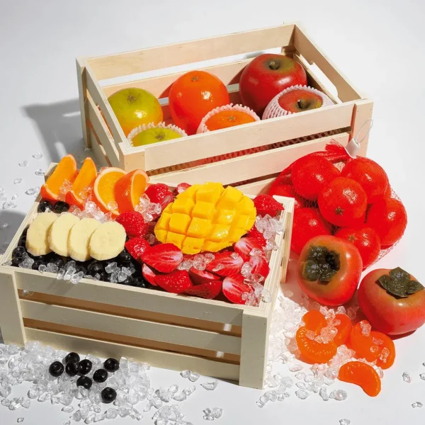 Obst & Früchte^DecoWoerner Mandarinenviertel Lebensmittel-Attrappe, Pack à 6 Stück orange