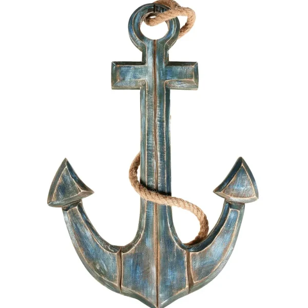Naturdeko | Sommerdeko^DecoWoerner Maritimer Deko Anker , 60 Cm Lang blau