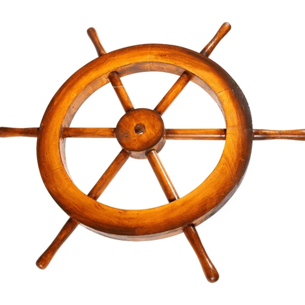 Naturdeko | Sommerdeko^DecoWoerner Maritimes Deko Steuerrad 50 Cm Ø, Dunkel braun