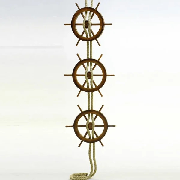 Naturdeko | Sommerdeko^DecoWoerner Maritimes Deko Steuerrad 50 Cm Ø, Dunkel braun