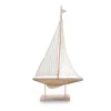 Sommerdeko^DecoWoerner Maritimes Segelboot 90 Cm weiß