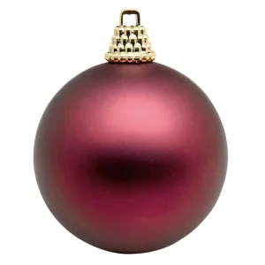 Weihnachtskugeln^DecoWoerner Matte, Brombeere Weihnachtskugeln Aus Plastik, 6 Cm Ø – 24 Stück rot