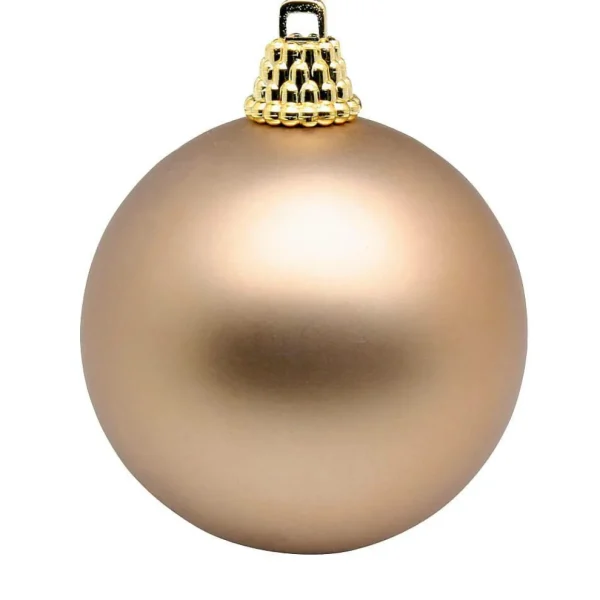 Weihnachtskugeln^DecoWoerner Matte, Bronze Weihnachtskugeln Aus Plastik, 6 Cm Ø – 24 Stück braun