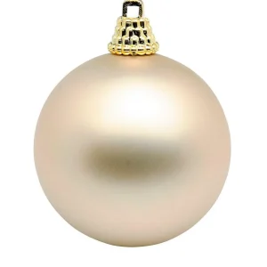 Weihnachtskugeln^DecoWoerner Matte, Champagner Weihnachtskugeln Aus Plastik, 6 Cm Ø – 24 Stück gold