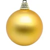 Weihnachtskugeln^DecoWoerner Matte, Dunkelene Weihnachtskugeln Aus Plastik, 6 Cm Ø – 24 Stück gold