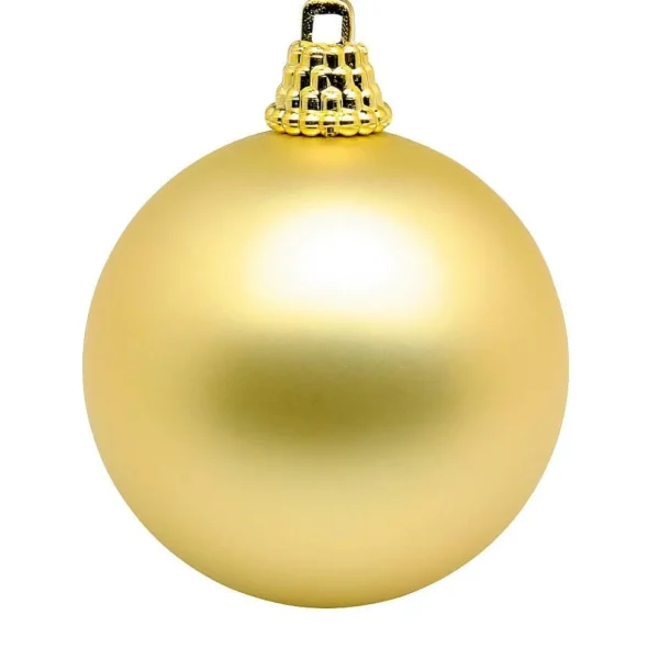 Weihnachtskugeln^DecoWoerner Matte, ene Weihnachtskugeln Aus Plastik, 10 Cm Ø – 6 Stück gold