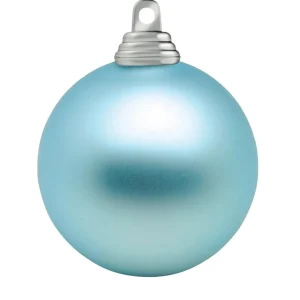 Weihnachtskugeln^DecoWoerner Matte, Helle Weihnachtskugeln Aus Plastik, 6 Cm Ø – 24 Stück blau