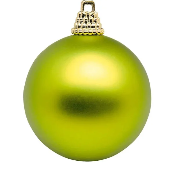 Weihnachtskugeln^DecoWoerner Matte, Helle Weihnachtskugeln Aus Plastik, 6 Cm Ø – 24 Stück grün