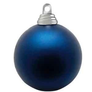 Weihnachtskugeln^DecoWoerner Matte, Schwarz Weihnachtskugeln Aus Kunststoff, 8 Cm Ø – 12 Stück blau
