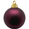 Weihnachtskugeln^DecoWoerner Matte, Weine Weihnachtskugeln Aus Plastik, 6 Cm Ø – 24 Stück rot