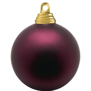 Weihnachtskugeln^DecoWoerner Matte, Weine Weihnachtskugeln Aus Plastik, 6 Cm Ø – 24 Stück rot