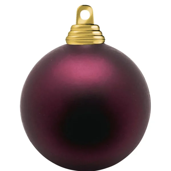 Weihnachtskugeln^DecoWoerner Matte, Weine Weihnachtskugeln Aus Plastik, 6 Cm Ø – 24 Stück rot