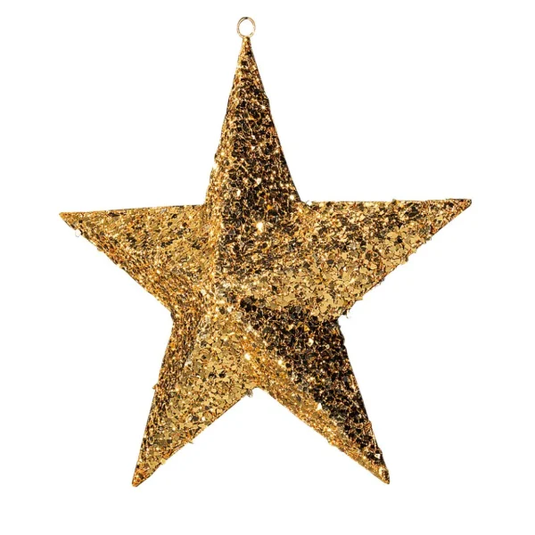 Weihnachtssterne^DecoWoerner Metall Deko-Stern, Mit Pailletten, 80 Cm Ø gold