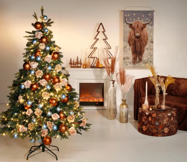 Weihnachtsfiguren^DecoWoerner Metall Tannen Silhouette Mit Edelrost Patina 49 X 23 X 90 Cm braun