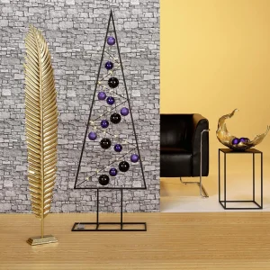 Weihnachtsfiguren^DecoWoerner Metall-Baum 150 Cm Hoch schwarz