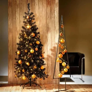 Weihnachtsfiguren^DecoWoerner Metall-Baum 120 Cm Hoch schwarz