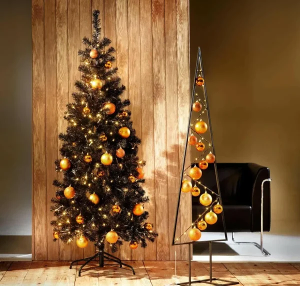 Weihnachtsfiguren^DecoWoerner Metall-Baum 120 Cm Hoch schwarz