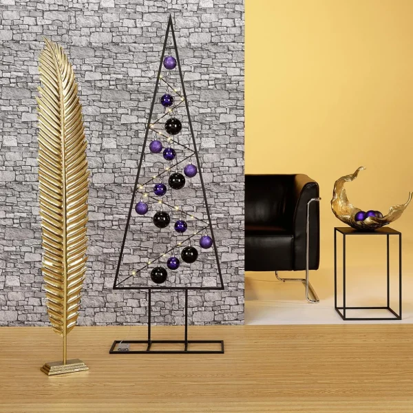 Weihnachtsfiguren^DecoWoerner Metall-Baum 120 Cm Hoch schwarz