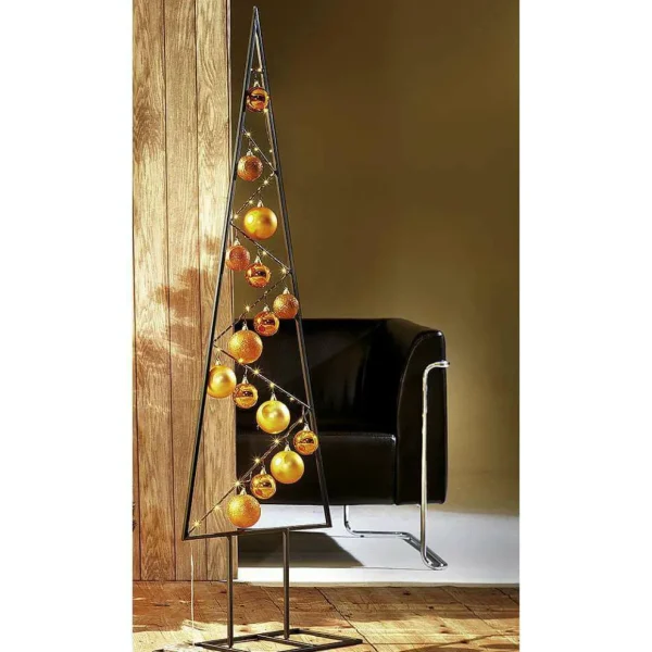 Weihnachtsfiguren^DecoWoerner Metall-Baum 150 Cm Hoch schwarz