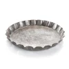 Sommerdeko^DecoWoerner Metall-Kronkorkentablett, 30 Cm Ø, 4 Cm Hoch silber