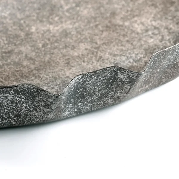 Sommerdeko^DecoWoerner Metall-Kronkorkentablett, 30 Cm Ø, 4 Cm Hoch silber