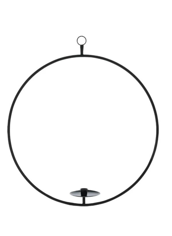Dekorationshilfen & Werkzeug^DecoWoerner Metallring Mit Kerzenhalter, 52,5 Cm Ø schwarz