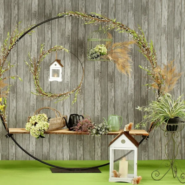 Pflanzengefäße & Dekorationshilfen^DecoWoerner Metallständer "Vintage" 71 Cm Hoch grün