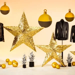 Weihnachtsfiguren^DecoWoerner Metalltanne Mit Blumentopf 55 Cm schwarz