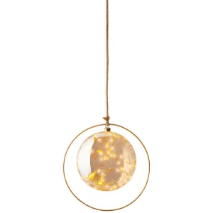 Weihnachtsbeleuchtung^DecoWoerner Micro LED Kugel 26 Cm gold