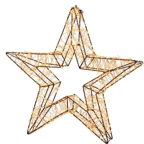 Weihnachtssterne^DecoWoerner Micro LED Stern 38 Cm braun