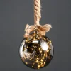 Weihnachtsbeleuchtung^DecoWoerner Micro-LED Kugel Mit Batterie, 14 Cm Ø schwarz
