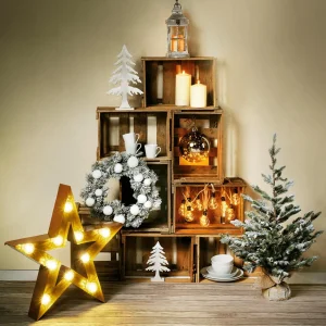 Weihnachtsbeleuchtung^DecoWoerner Micro-LED Kugel Mit Batterie, 14 Cm Ø schwarz