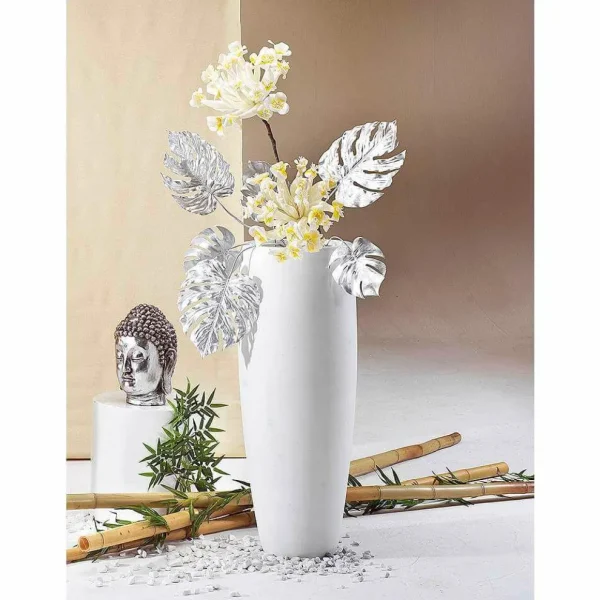 Blätter^DecoWoerner Monstera-Kunstblätter 70 Cm 3 Stück silber