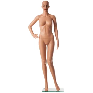 Schaufensterpuppen^DecoWoerner Nachhaltige Schaufensterpuppe Dame,178cm, Beige