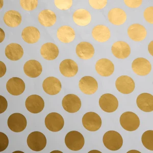 Geschenkpapier | Go Green - Nachhaltige Geschenkverpackung^DecoWoerner Nachhaltiges, Weißes Geschenkpapier Mit enen Punkten – 50 M Geschenkpapier-Rolle gold