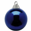 Weihnachtskugeln^DecoWoerner Nachte, Glänzende Weihnachtskugeln Aus Schwer Entflammbarem Kunststoff, 6 Cm Ø – 24 Stück blau