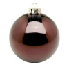 Weihnachtskugeln^DecoWoerner Nahtlose Weihnachtskugel Aus Kunststoff, Pack á 6 Stück braun