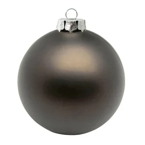 Weihnachtskugeln^DecoWoerner Nahtlose Weihnachtskugeln Aus Kunststoff, Matt Ø 8 Cm braun