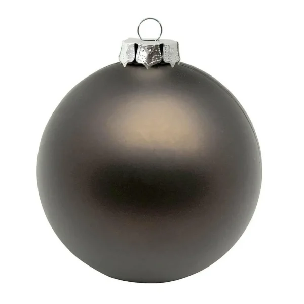 Weihnachtskugeln^DecoWoerner Nahtlose Weihnachtskugeln Aus Kunststoff, Matt Ø 10 Cm braun