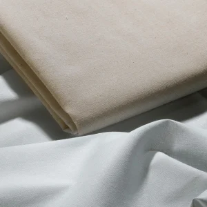 Stoffe^DecoWoerner Nessel Baumwoll Stoff 160 Cm Breit Beige