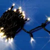 Weihnachtsbeleuchtung^DecoWoerner Niedervoltlichterkette Schwarz 10m IP44 100LED Warm Weiß