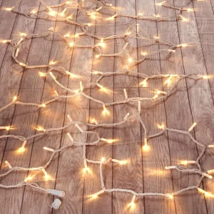 Weihnachtsbeleuchtung^DecoWoerner Niedervoltlichterkette 10m IP44 100LED Warm weiß